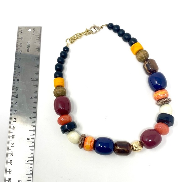New Free People Somers Point Necklace Beaded Chunky Colorful Choker - Picture 9 of 9